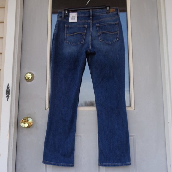 Lee secretly shapes straight leg mid rise jean regular fit size 10 short - Picture 9 of 13